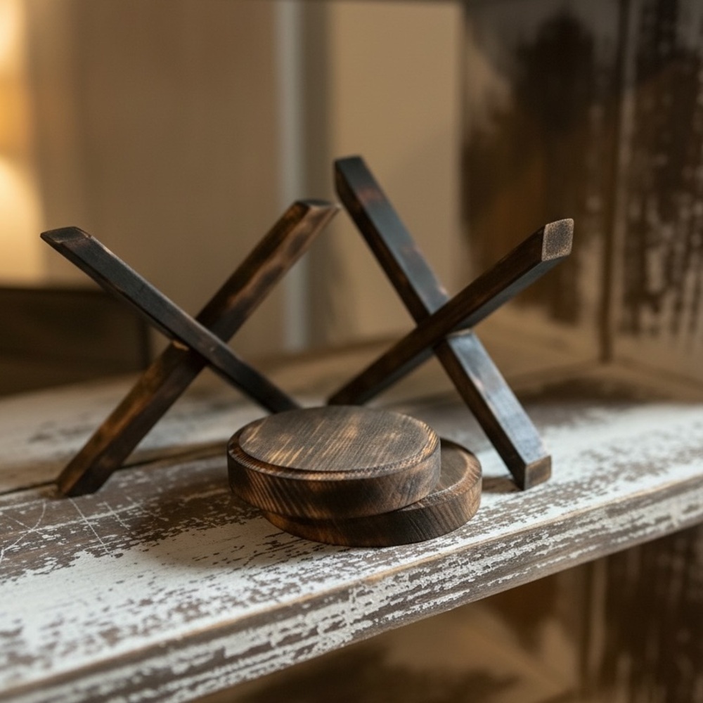 Handcrafted Distressed, Rustic Wooden Tic Tac Toe Set.
XOXO 
NWT